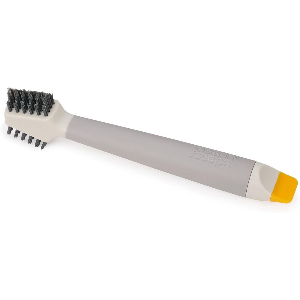 image:imageJoseph Joseph CleanTech 3in1 Detail Cleaning Brush Flat and VShaped Bristles for Every Household Surface Kitchen Bathroom Grout and Nylon Scraper tip