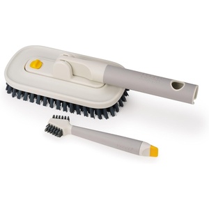 Joseph Joseph CleanTech Household Cleaning 2-Piece Set for Bathroom & Kitchen, Includes: 2-in-1 Tile Scrubber with Grout Brush and 3-in-1 Detail Brush with Nylon Scraper Tip(2 Piece)